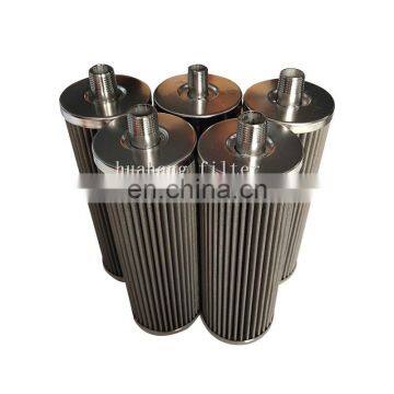 304 Stainless Steel Wire Mesh Pleated Metal Filter Element With Threaded Interface photo-2