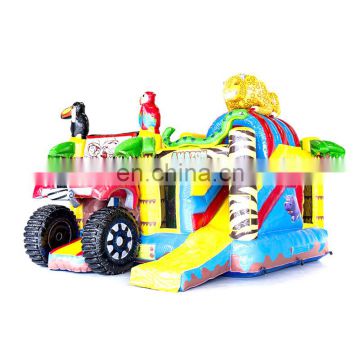 Amazon Safari Jungle Bouncer Commercial Backyard Inflatable Kids Jumper Bounce House With Slide