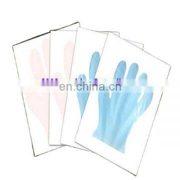 PE glove on paper glove making machine