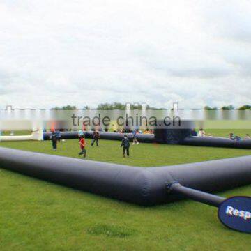 outdoor large black inflatabel football pitch football field for sale