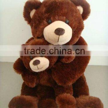 Cuddly plush mother and baby bear stuffed toy