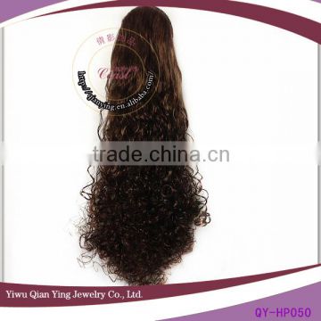 headband curly synthetic brown wigs and hairpieces