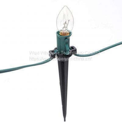 Christmas Decoration Lights black Green Yard Stake 5 inch 4.5 inch for C7 C9 Bulbs