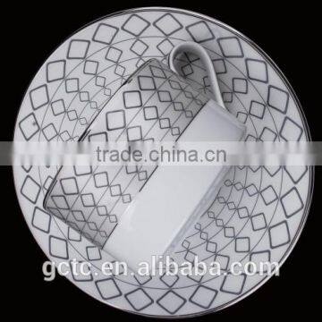 Bone China 15pcs Tea Set With Silver Decal photo-3