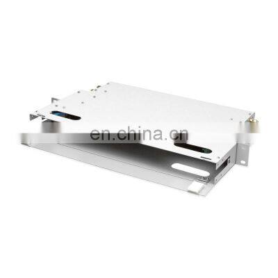 19 Inch Rack Mount Empty Container 12 Ports Mini Fiber Optic ODF Unit Fiber Optic Distribution Frame