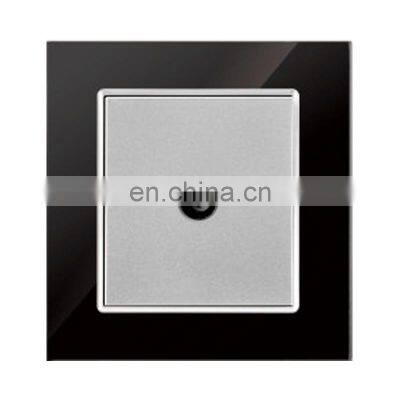 Type 86 UK/EU Standard TV Wall Socket Gold/Red/Blcak Tempered Glass Panel 86*86mm Socketes and Switches Electrical 16A