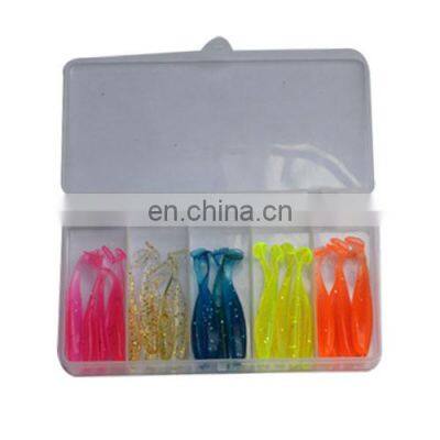 in Stock Soft Fishing Fish Lure Plastic Fishing Lure Sets T-Tail Floating Bionic Lure Soft Bait Kits