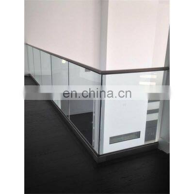 Aluminium U Channel Glass Balcony Stainless steel Railing Designs