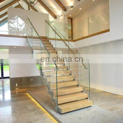 Staircase balustrade glass rails luxury stair railing