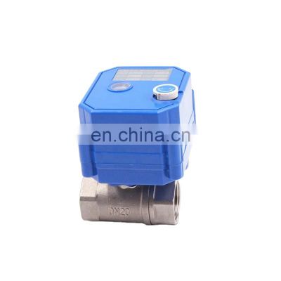 24vdc irrigation valve control valve brass ss304 mini electric actuator water control motorized valve 3v 5v 6v 12v 24v 110v 220v