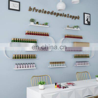 Nail Art Shelf Wall-mounted Nail Polish Glue Rack U-shaped Wrought Iron Nail Polish Rack photo-2