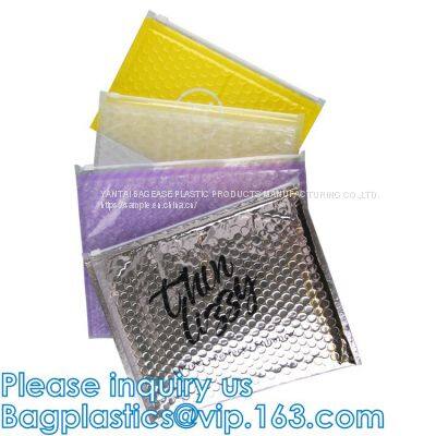 Metallic Foil Film PE Film PE Bubble Cosmetics Reclosable Ziplockk Zipper Bubble Bag 100% Eco-Friendly Waterproof