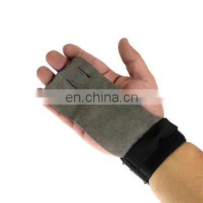 Leather WeightLifting Workout Gloves Gym Grip Palm Protector Strap Weight Lifting Pad Wrist Wraps Dumbbell photo-5