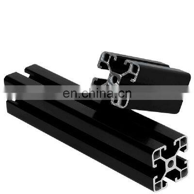 Extrusion Profil Frame T Slot V Slot 40x40 Custom Black Industrial Aluminum Profiles