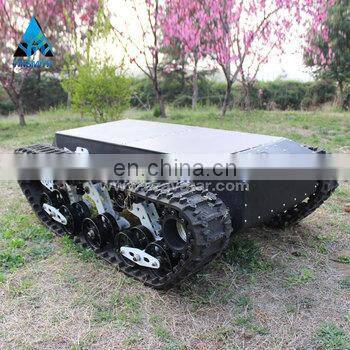 Rubber Robot chassis electric tracked vehicle with platform