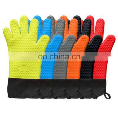 Household Barbecue Multifunctional Kitchen Microwave Oven Silicone Rubber Baking BBQ Mitt Oven Gloves photo-2