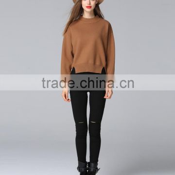 New design korea pullover knit sweater for fashion girls