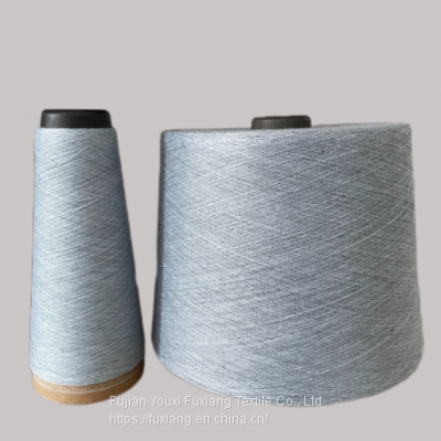100% Polyester Ring Spun 30S/1 Grey Melange Yarn waxing for Knitting