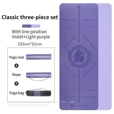 Eco Friendly professional shock pad silicone bottom cork tpe yoga mat