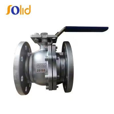 DIN Flange Type Stainless steel valves 2pc floating type ball valve