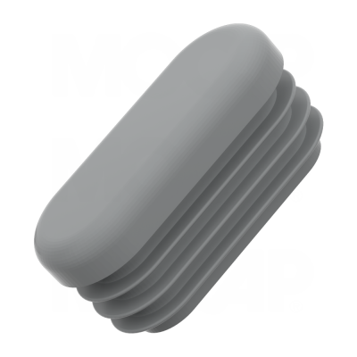 60x30mm 70x40mm 80x40mm 50x20 Graue ovale Flachkopf-Stahlrohr-Abschneidungen, Plastik-ovaler Rohrstopfen