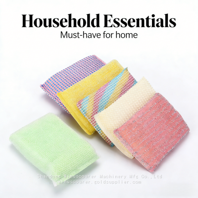 Non-Scratch Reusable Cleaning Sponges, Heavy Duty Kitchen Scrub Pads for Dishes Pots Pans