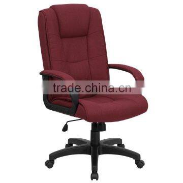High Back Burgundy Fabric Executive Office Chair