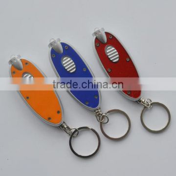 Hot selling cheap plastic promotional fish shape CE&ROHS mini led keychain