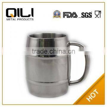 450ml stainless steel beer mug with handle for German