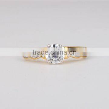 2016 Latest Design 18k Gold Plated 925 Silver Diamond Ring Wholesale photo-4