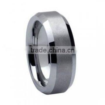 8mm Brush tungsten finger rings mens jewelry for wedding gift