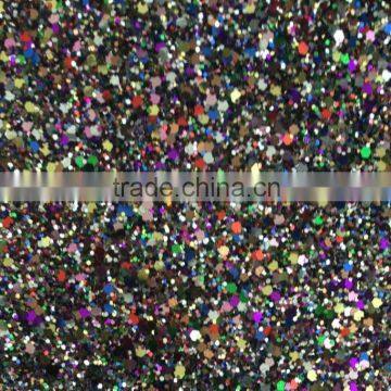 Modern Design Glitter Fabric ,cheap Glitter Leather for Walls and Shoes photo-6