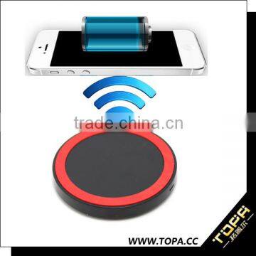 Fashionable out put 5V/1A wireless charger dynamo with anti- slide rubber square