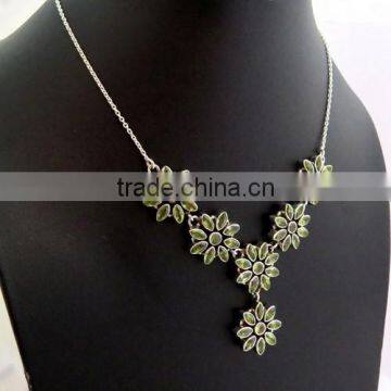 Peridot !! Precious 925 Sterling Silver Necklace, Silver Jewelry, Wholesale Silver Jewelry