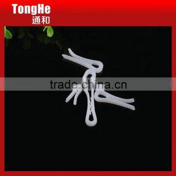 Zhejiang R Shape White Plastic Shirt Clip For Garment Package