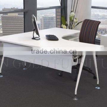 White Wooden Top Computer Desk and Metal Frame Office Table (SZ-OD221)