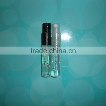 small size clear glass vial with sprayer for perfume