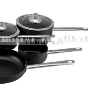 2015 New Products 8pcs High Quality Hard-anodized Aluminum Cookware Set With Coating Inside For Wholesale