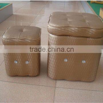 new arrived wholesale decorative handmade Synthetic leather sitting room storage stool