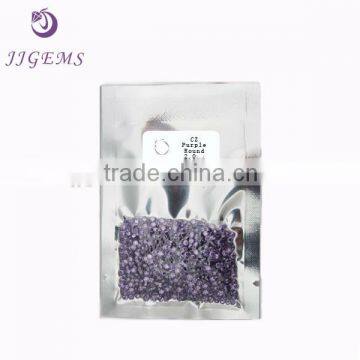 Wholesale synthetic violet 2.5mm small round loose cz