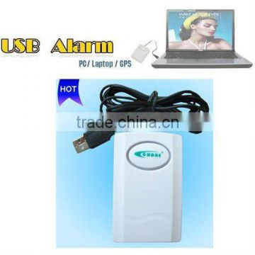 White USB Security Alarm Anti-theft for PC Laptop Computer GPS