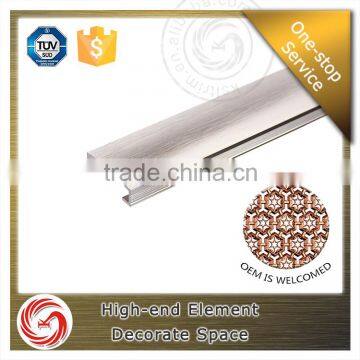 Sample supply aluminum profile U shape bronze metal tile corner trim