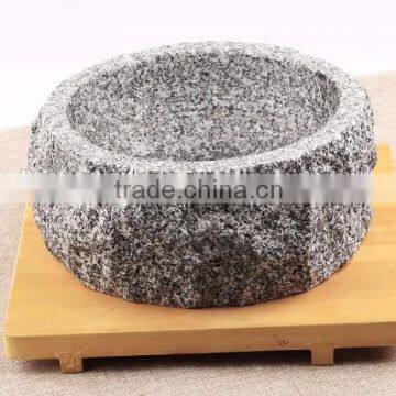 Granite portable stone bowl kitchen cookware marble bowl