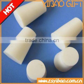 Custom high density silicone rubber stopper with hole