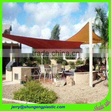 import hdpe virgin material with Uv resistance added for garden sun shade sails netting