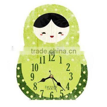 New design tumbler style wooden wall clock for home deco