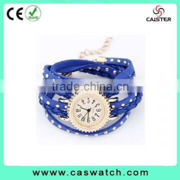 2016 Stylish Bracelet Fashion Lady Watch, Custom Made Multi-color Leather Watch, Vogue Long Strap Shiny Lady Watch photo-2