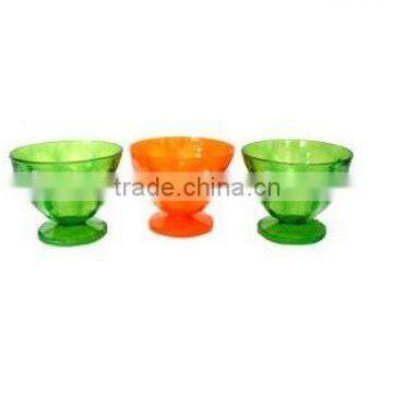 colorful ice cream glass bowls