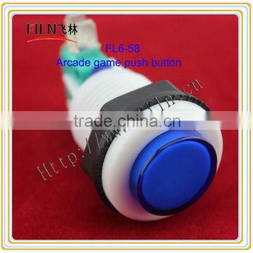 non-illuminated 27MM Round blue Arcade game pushbutton switch With Microswitch