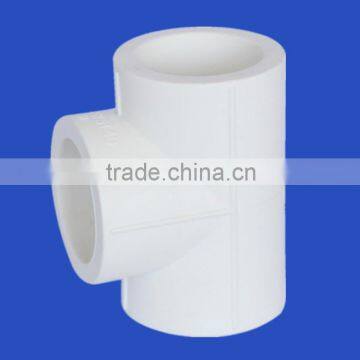 BOYAN zhejiang taizhou huangyan plastic pipe fitting white equal tee ppr pipe fitting